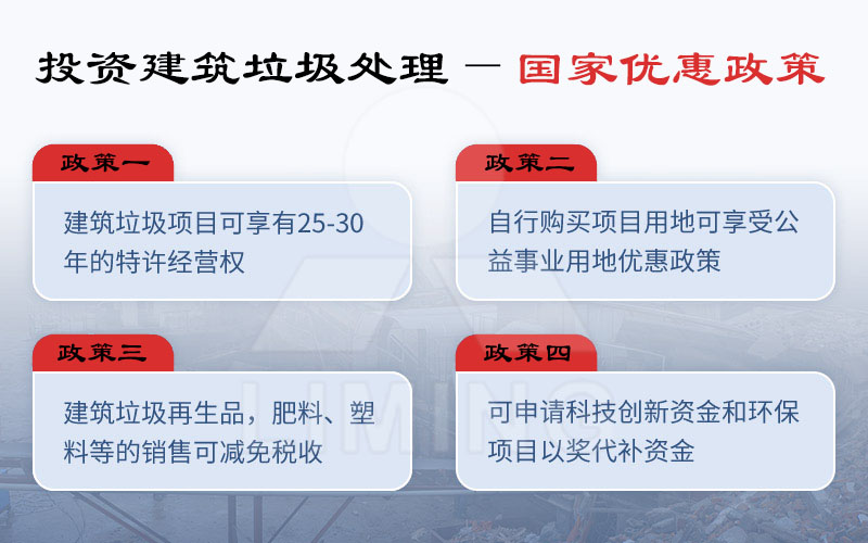 國(guó)家給予投資建筑垃圾用戶的優(yōu)惠政策j